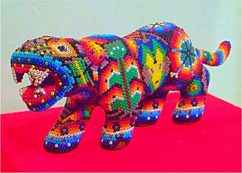 Jaguar de arte huichol