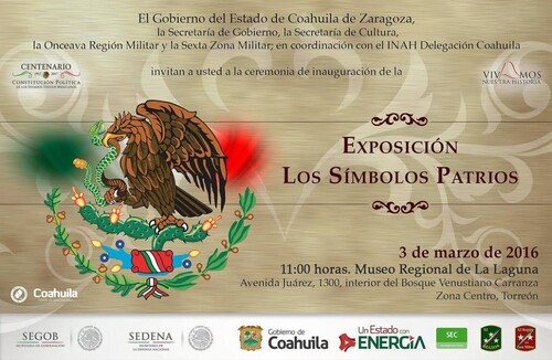 Los símbolos patrios.