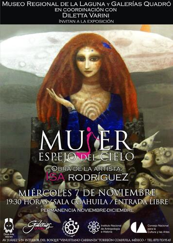 Mujer. Espejo del cielo. Obra de la artista Isa Rodríguez