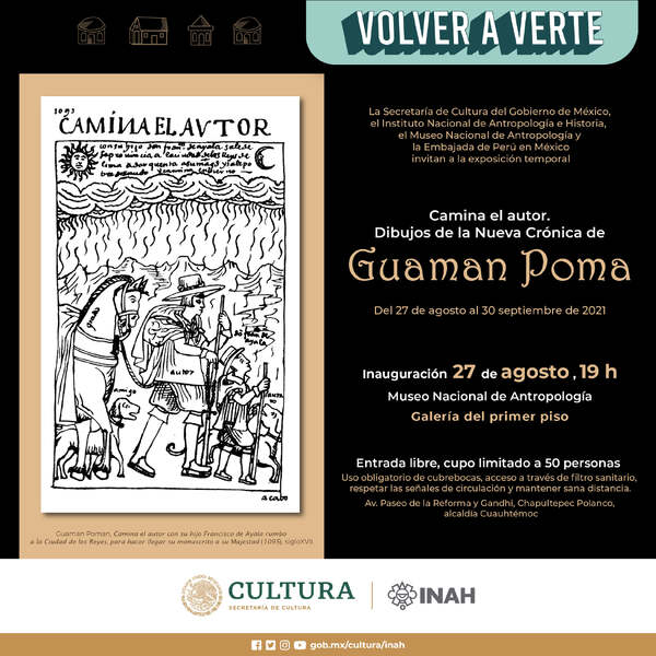 Camina el autor Dibujos de la nueva crónica de Guaman Poma